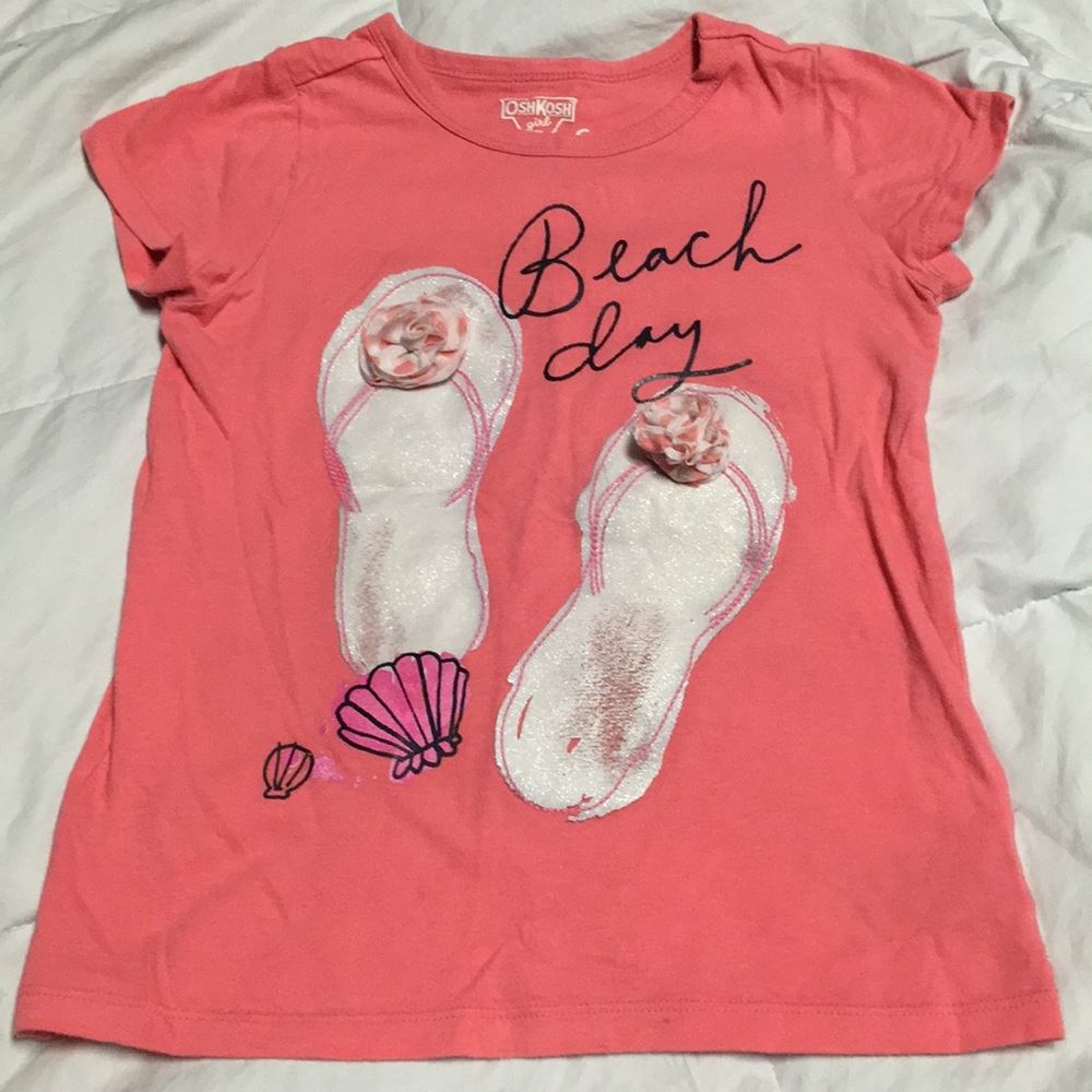 Osh Kosh Beach Day girls 6 unique tshirt EUC-like new fun, smoke free & …